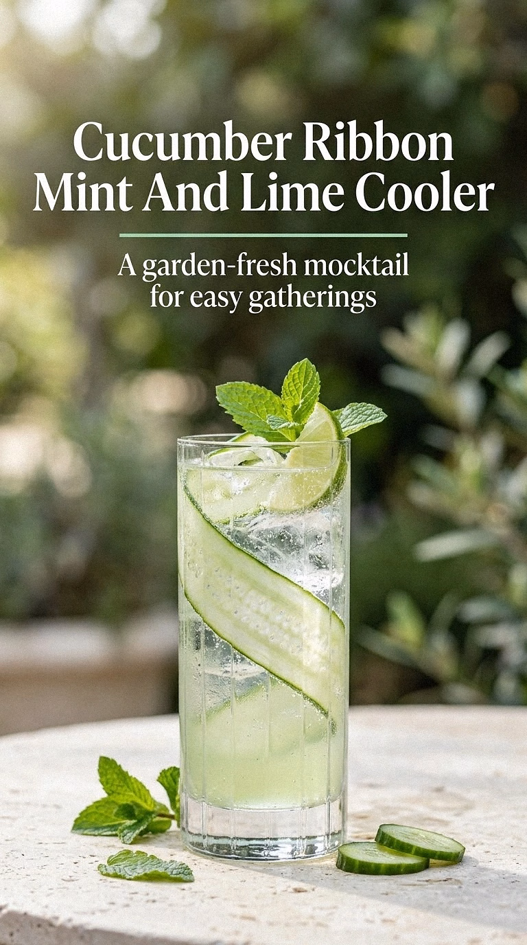 Cucumber Ribbon Mint And Lime Cooler