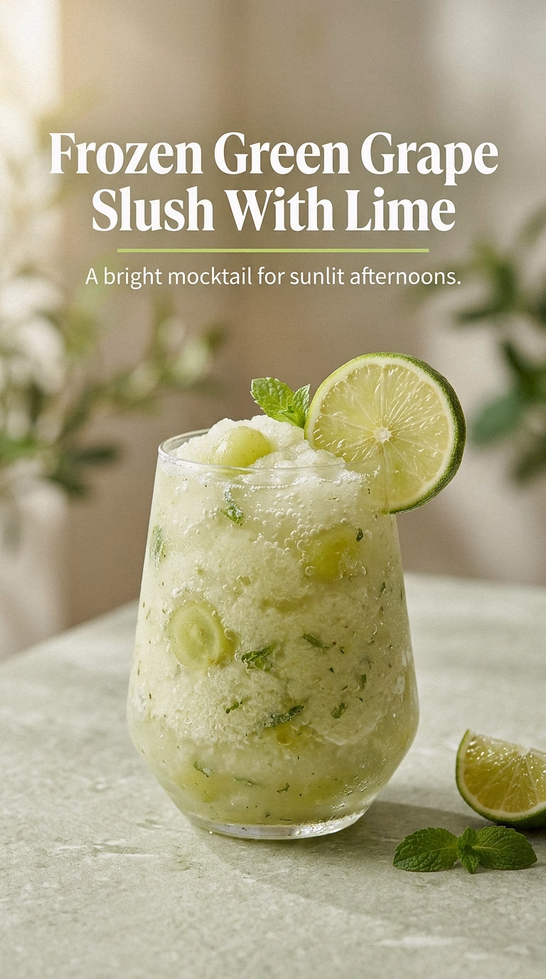 Frozen Green Grape Slush With Lime