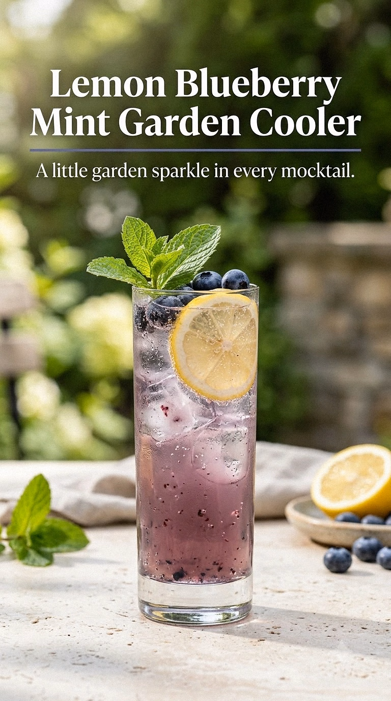 Lemon Blueberry Mint Garden Cooler
