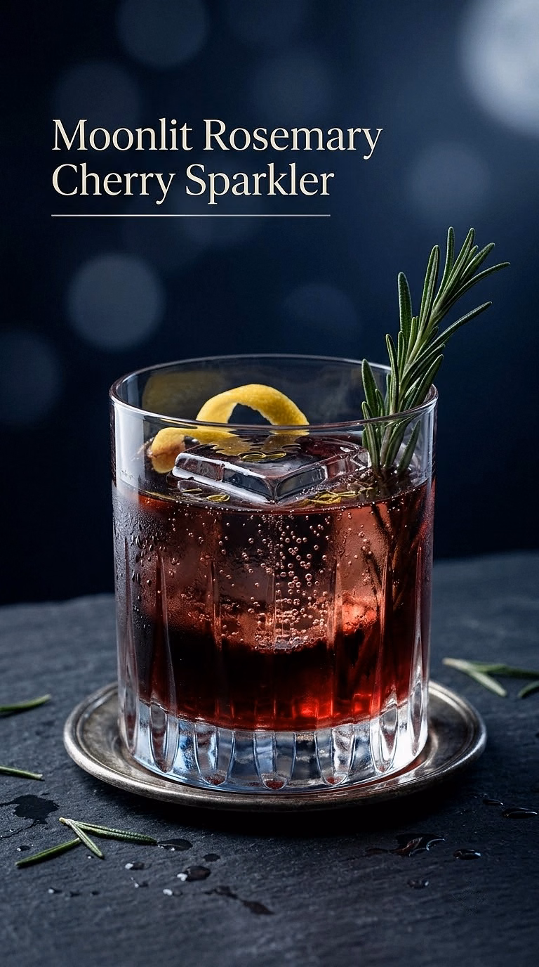 Moonlit Rosemary Cherry Sparkler