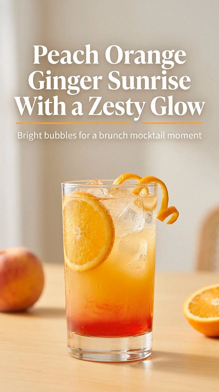 Peach Orange Ginger Sunrise With a Zesty Glow
