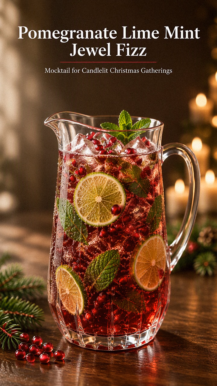 Pomegranate Lime Mint Jewel Fizz