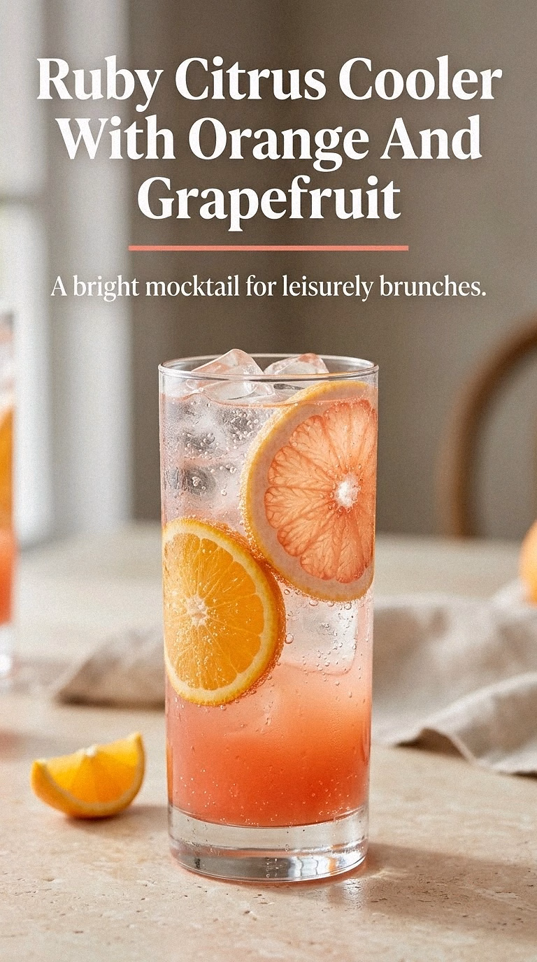 Ruby Citrus Cooler With Orange And Grapefruit