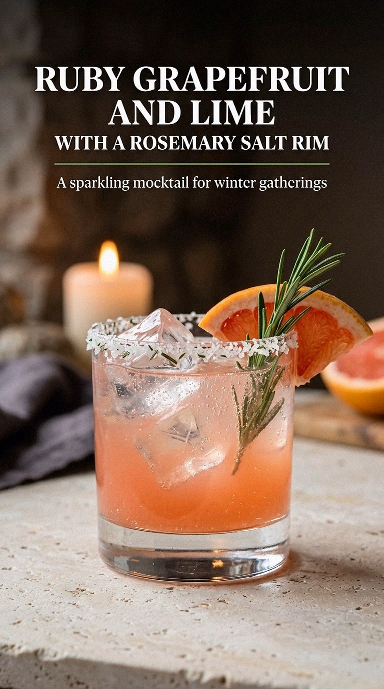 Ruby Grapefruit And Lime With A Rosemary Salt Rim