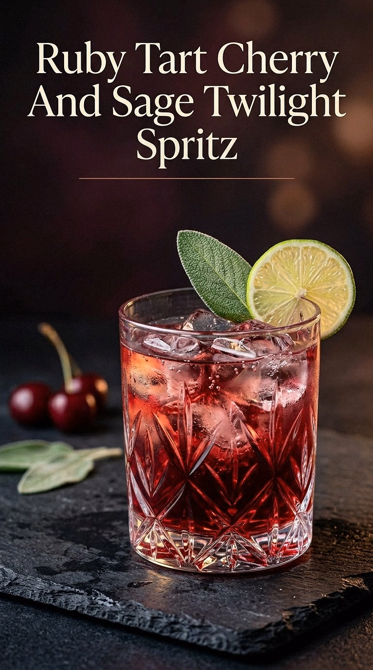 Ruby Tart Cherry And Sage Twilight Spritz