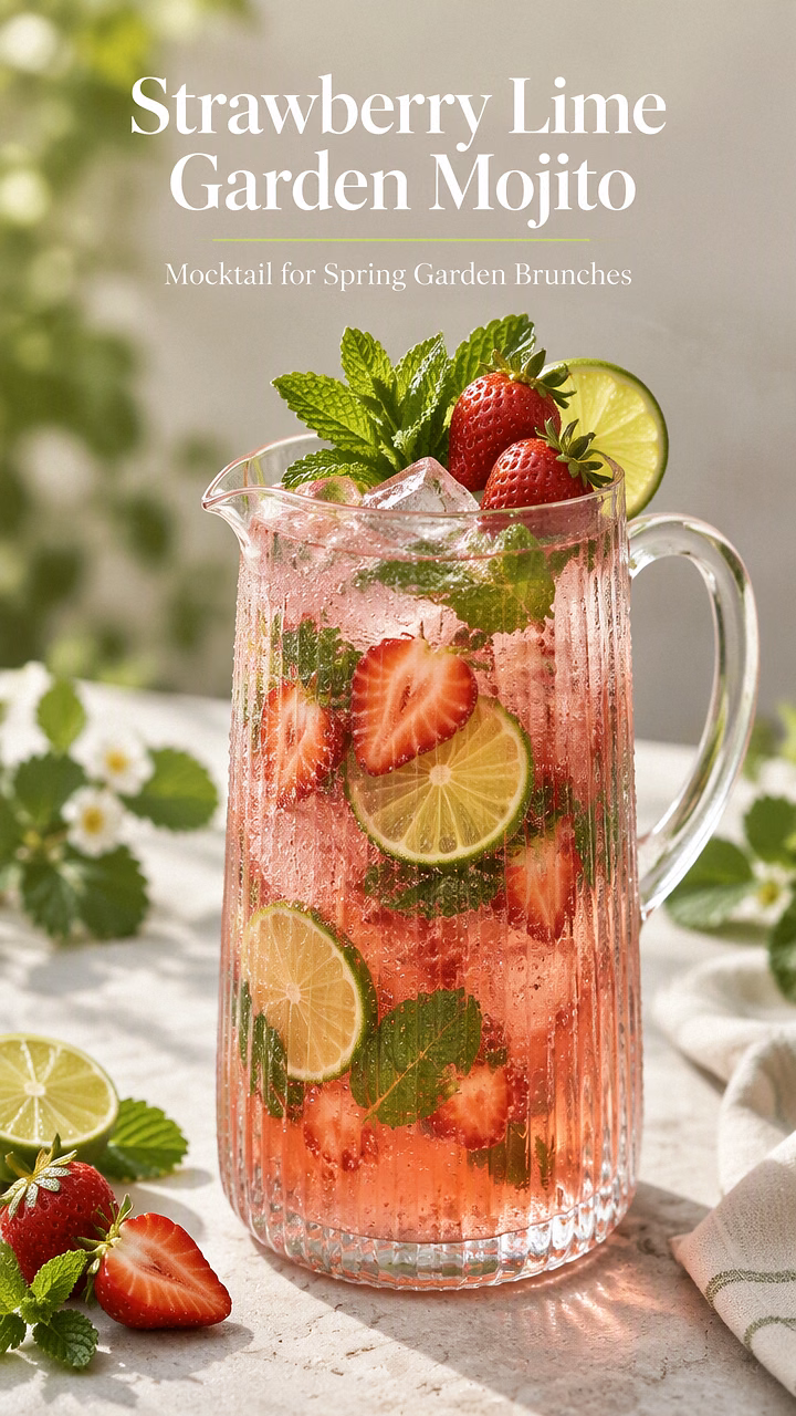 Strawberry Lime Garden Mojito
