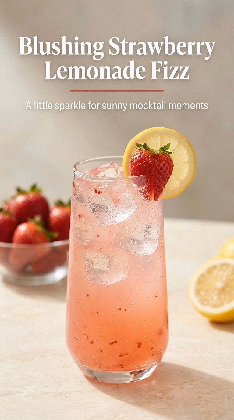 Blushing Strawberry Lemonade Fizz