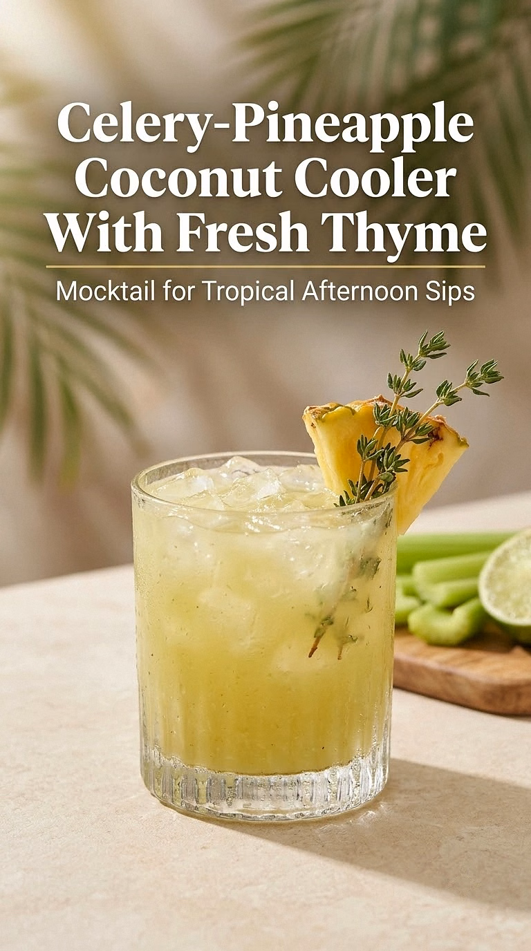 Celery-Pineapple Coconut Cooler With Fresh Thyme