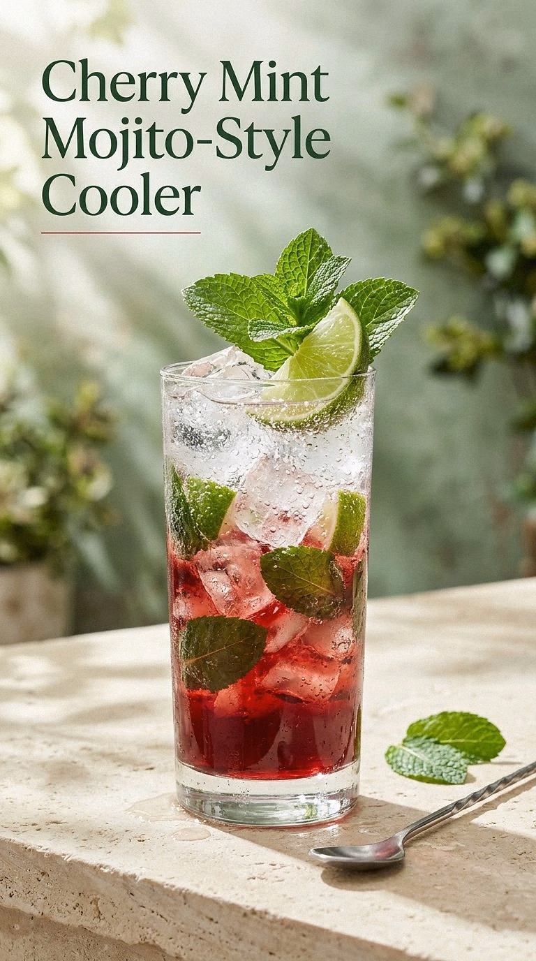 Cherry Mint Mojito-Style Cooler