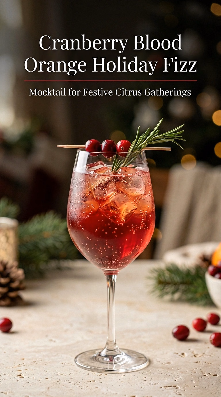 Cranberry Blood Orange Holiday Fizz