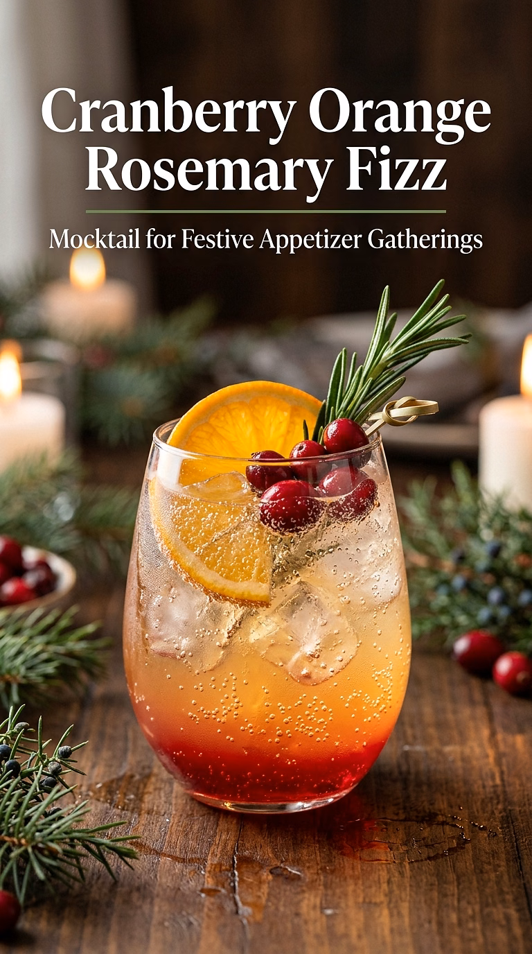 Cranberry Orange Rosemary Fizz