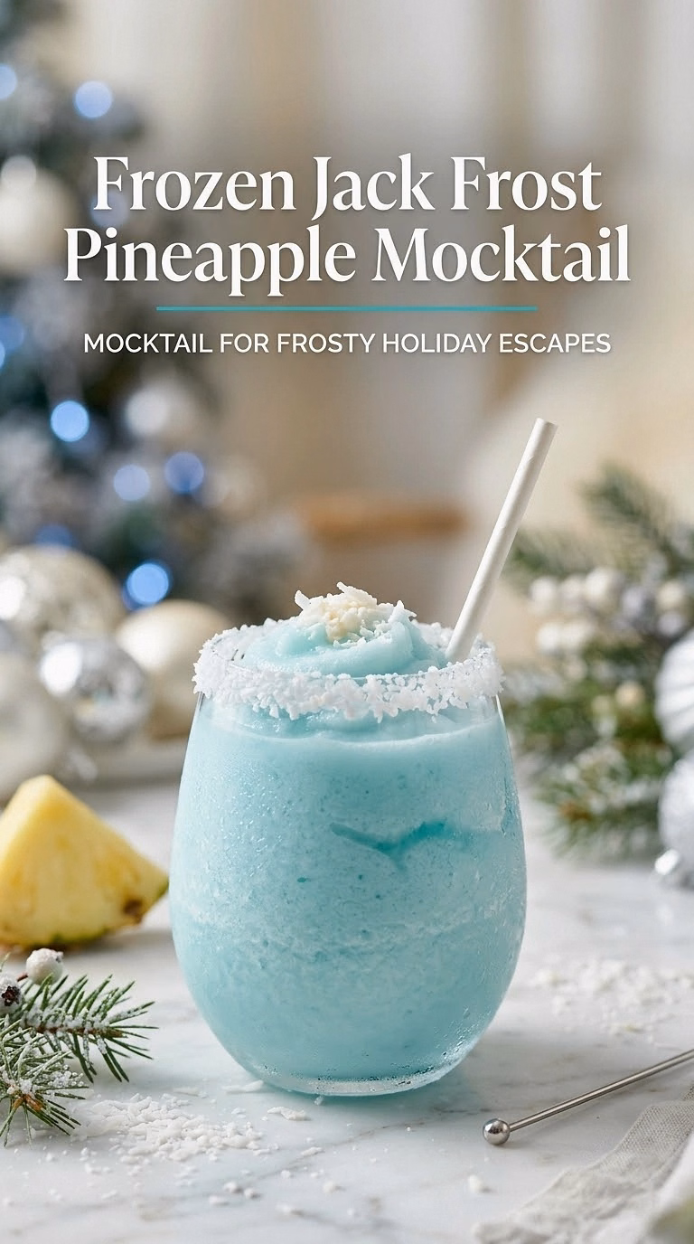 Frozen Jack Frost Pineapple Mocktail