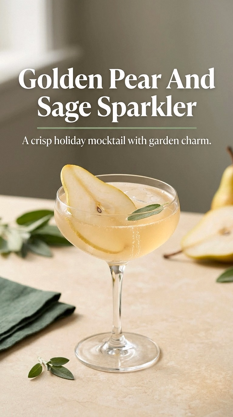 Golden Pear And Sage Sparkler