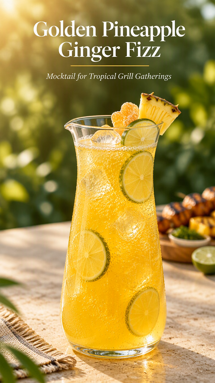 Golden Pineapple Ginger Fizz