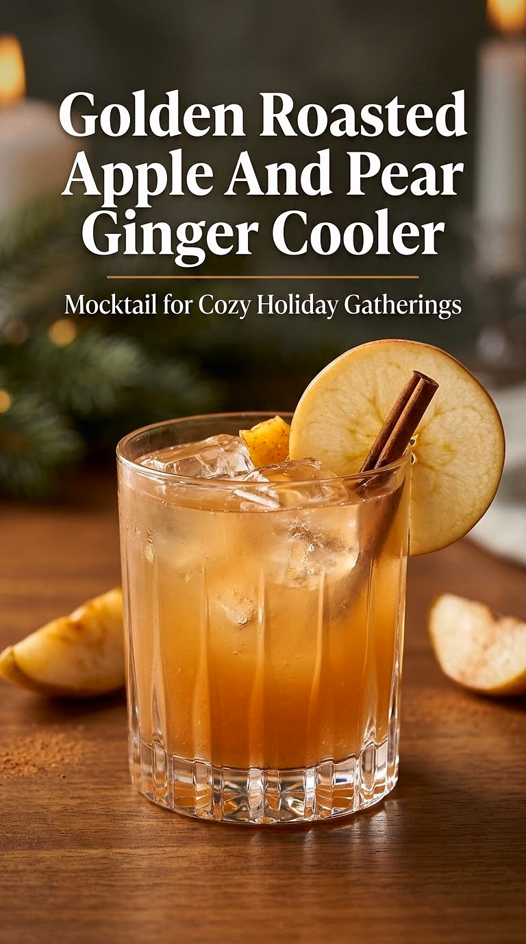 Golden Roasted Apple And Pear Ginger Cooler