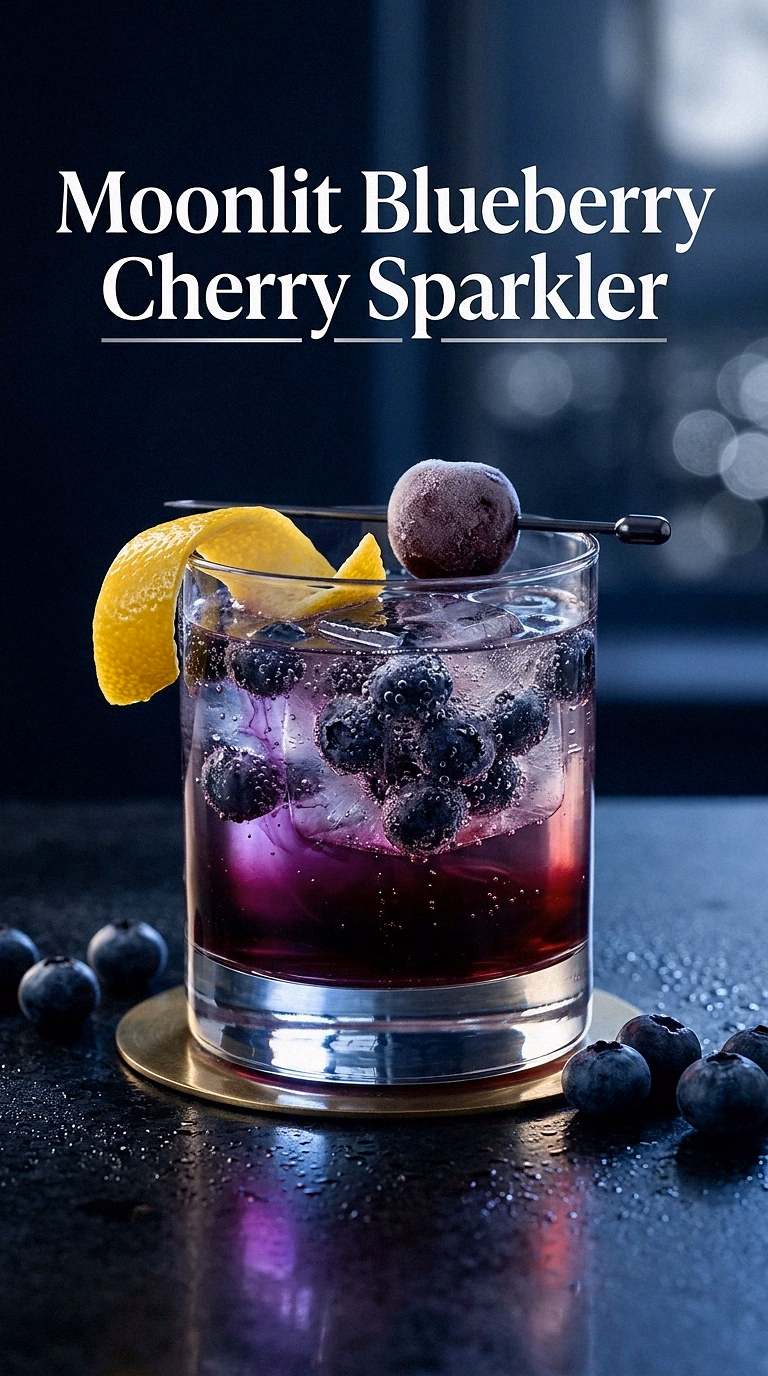 Moonlit Blueberry Cherry Sparkler