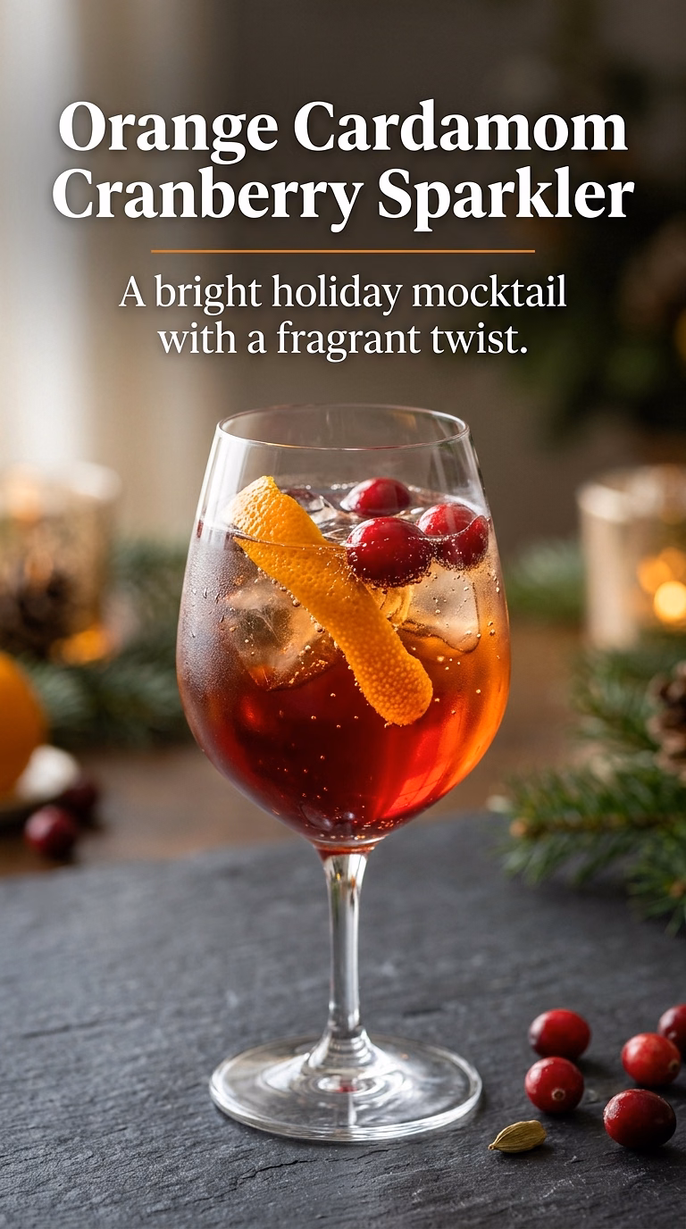 Orange Cardamom Cranberry Sparkler