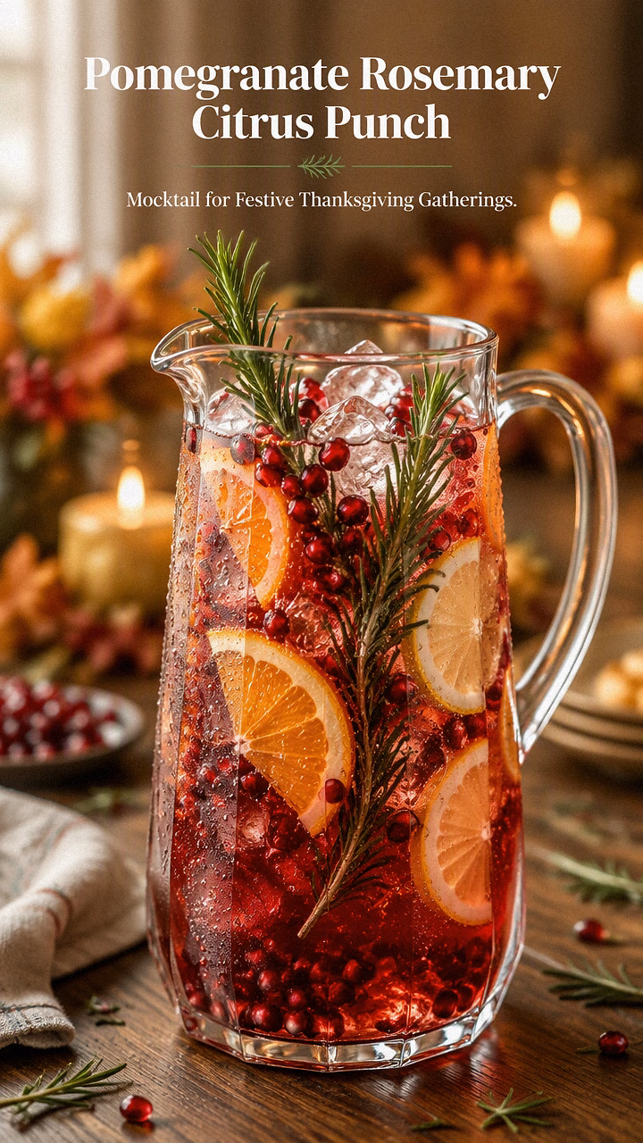 Pomegranate Rosemary Citrus Punch