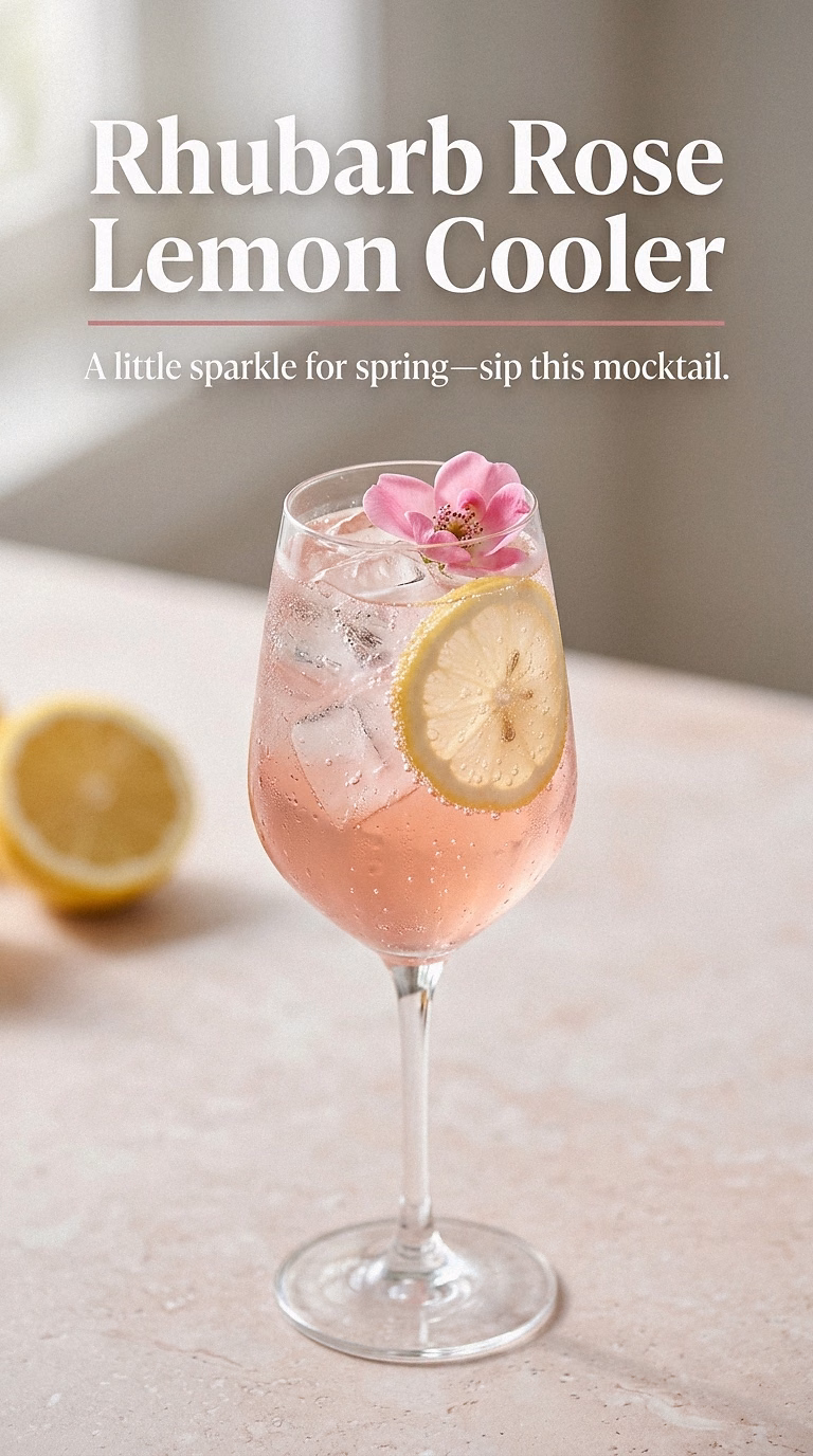 Rhubarb Rose Lemon Cooler
