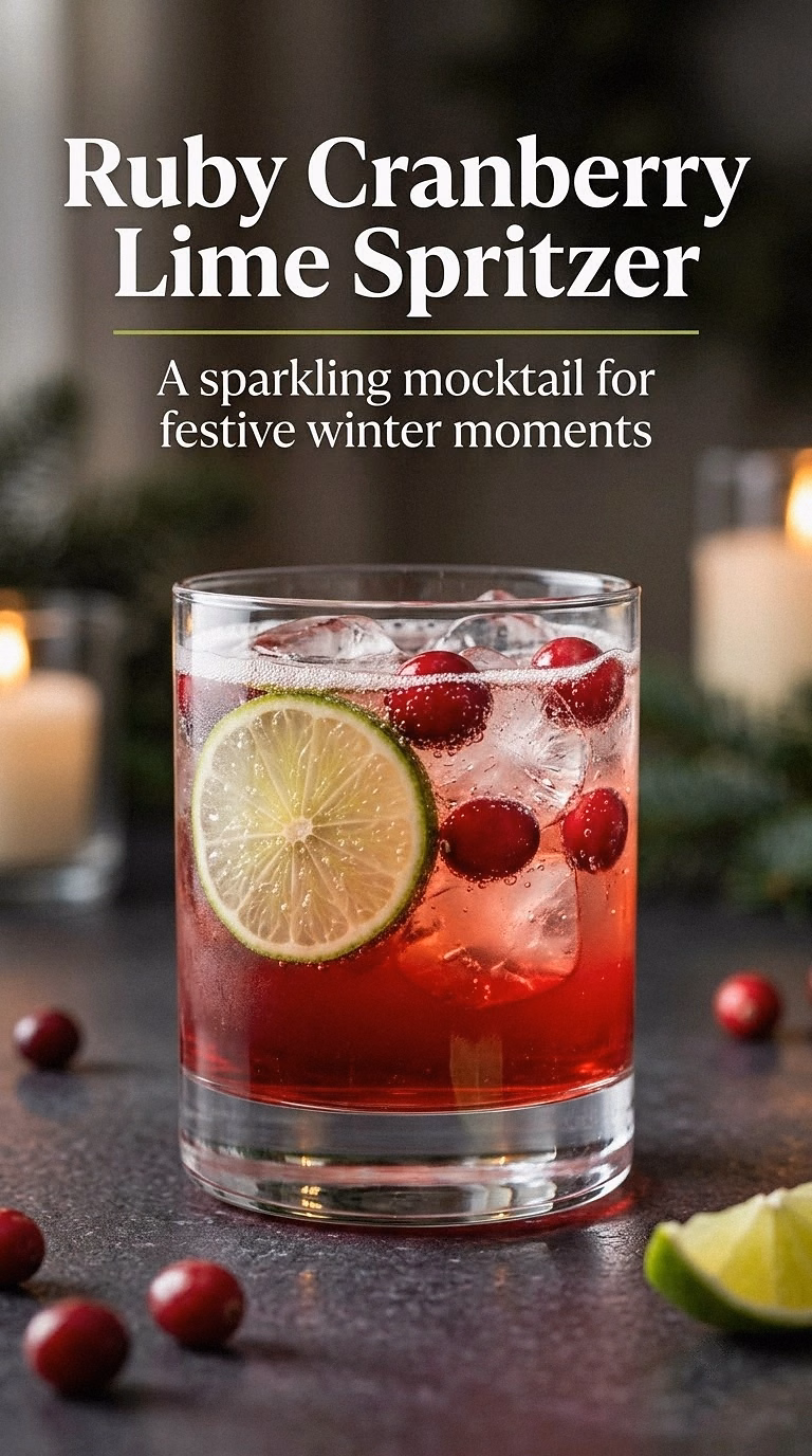 Ruby Cranberry Lime Spritzer