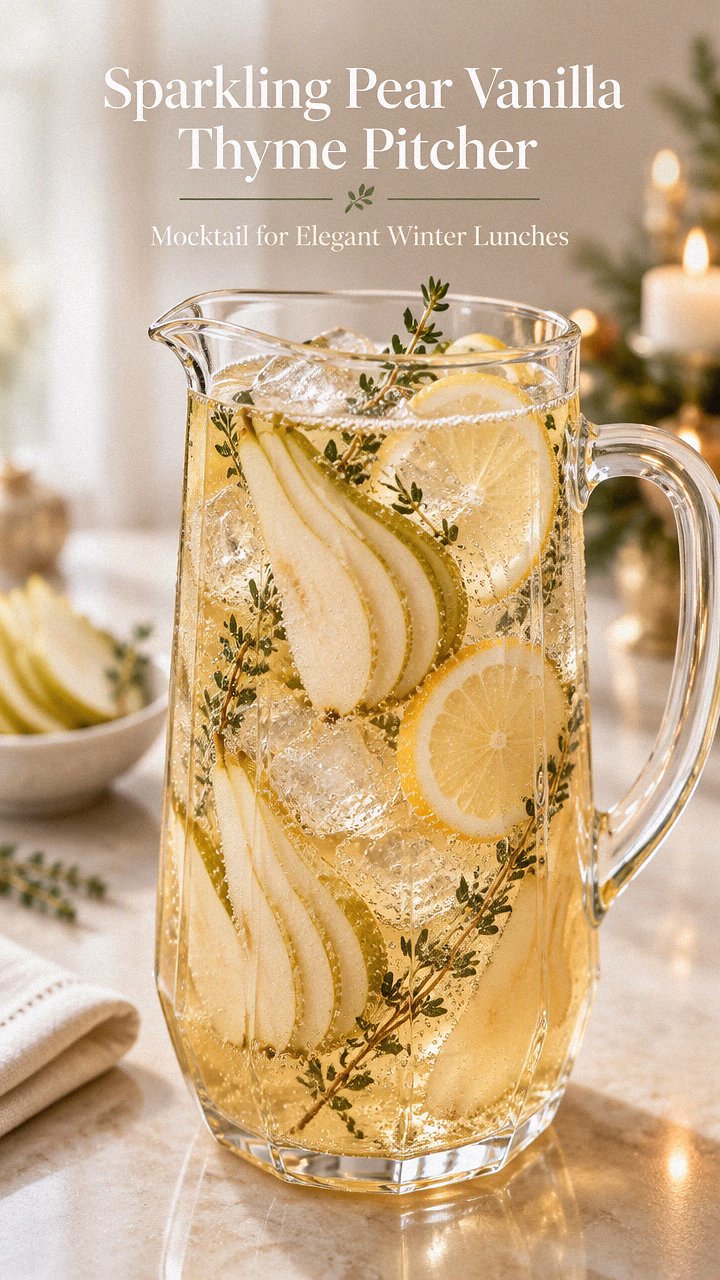 Sparkling Pear Vanilla Thyme Pitcher