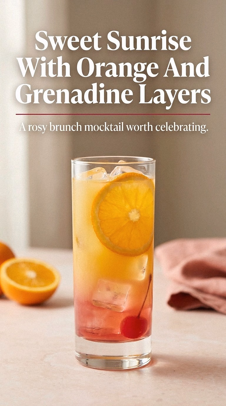 Sweet Sunrise With Orange And Grenadine Layers
