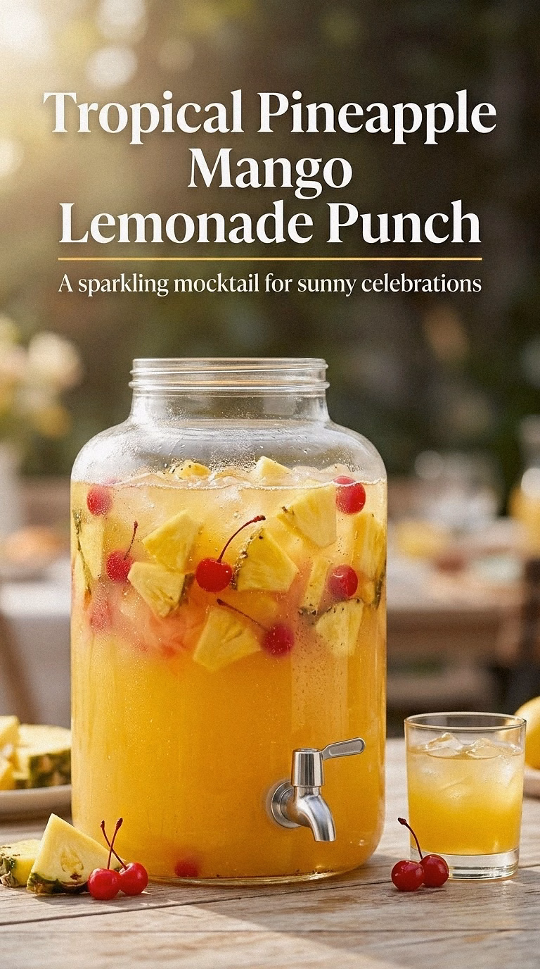 Tropical Pineapple Mango Lemonade Punch