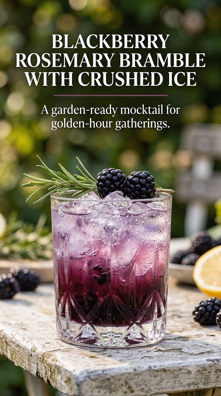 Blackberry Rosemary Bramble With Crushed Ice