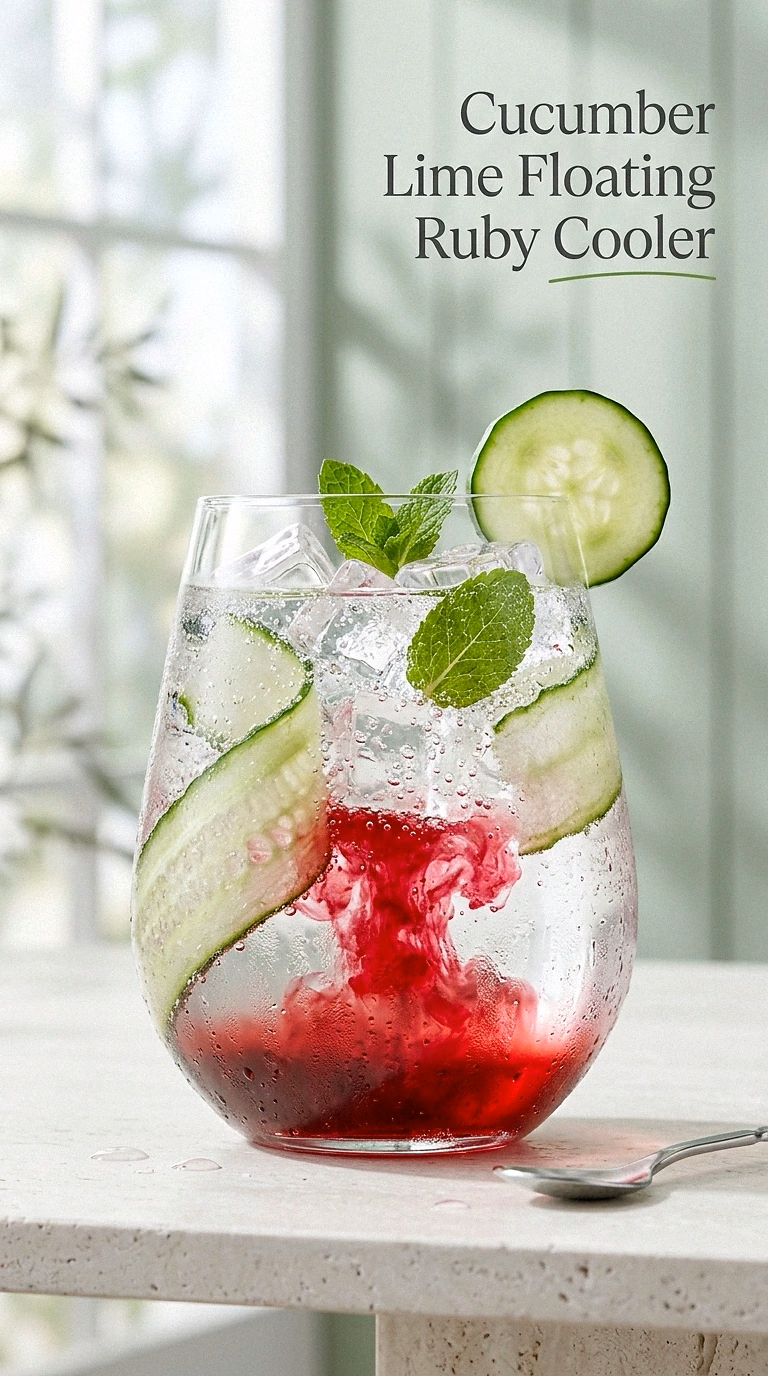 Cucumber Lime Floating Ruby Cooler