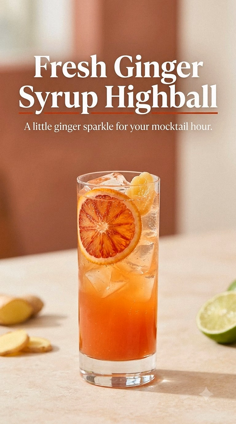 Fresh Ginger Syrup Highball