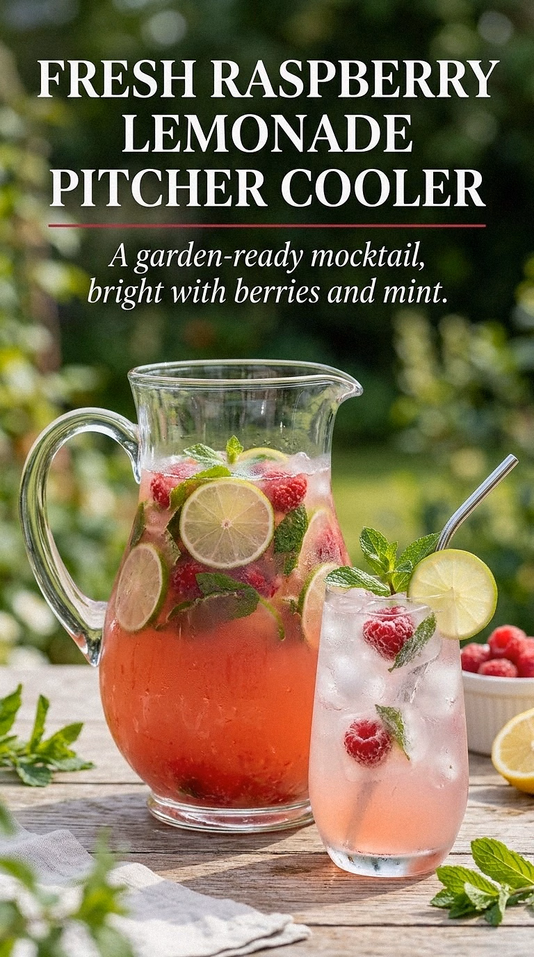 Fresh Raspberry Lemonade Pitcher Cooler