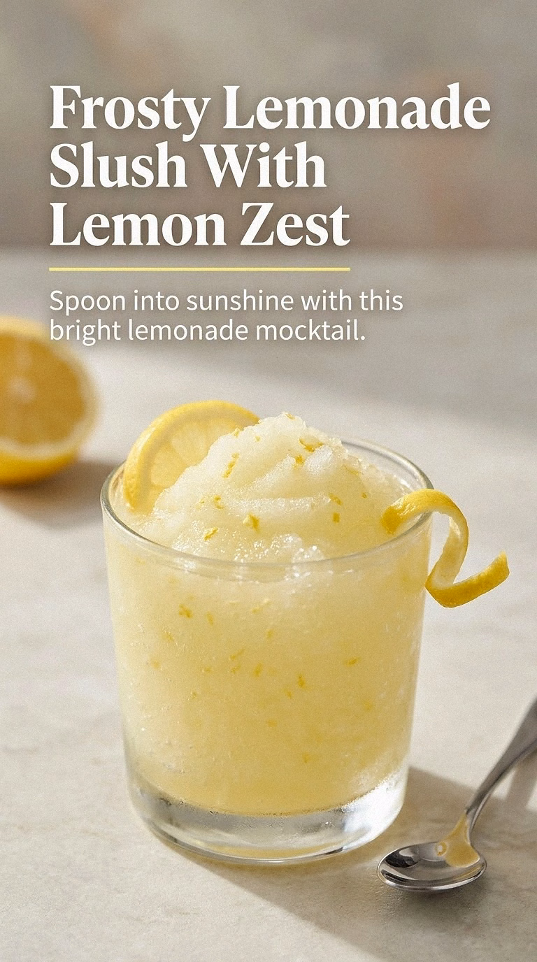 Frosty Lemonade Slush With Lemon Zest