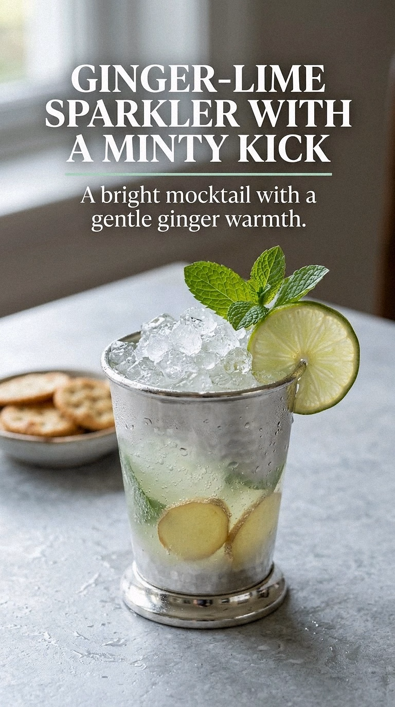 Ginger-Lime Sparkler With A Minty Kick