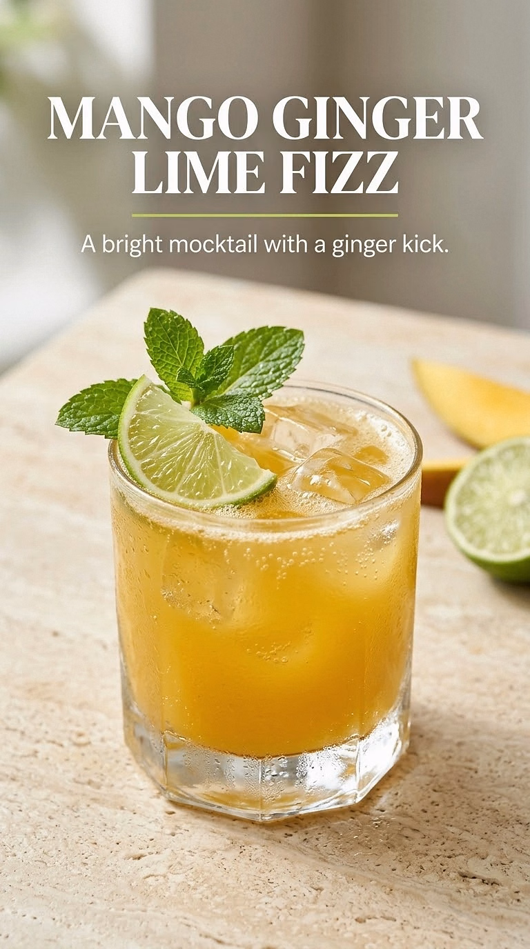 Mango Ginger Lime Fizz