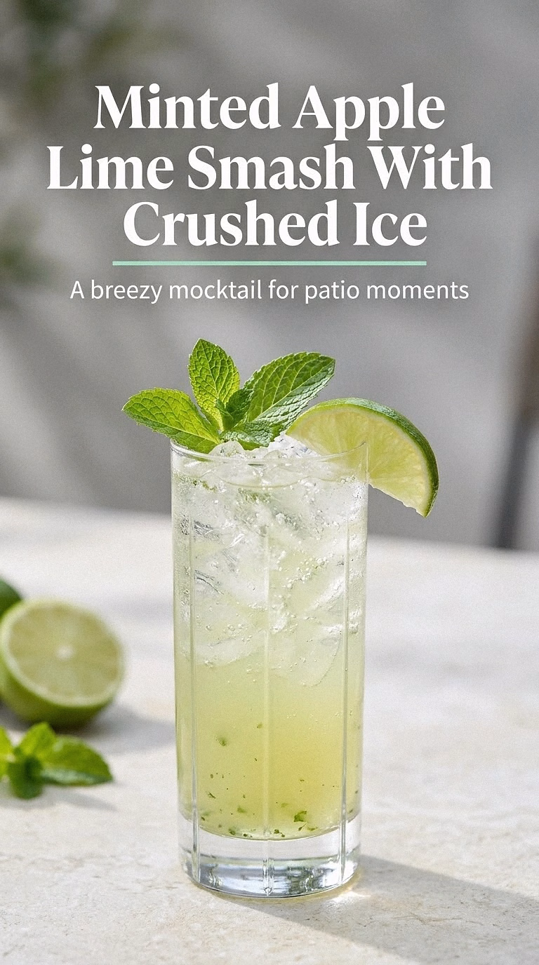 Minted Apple Lime Smash With Crushed Ice