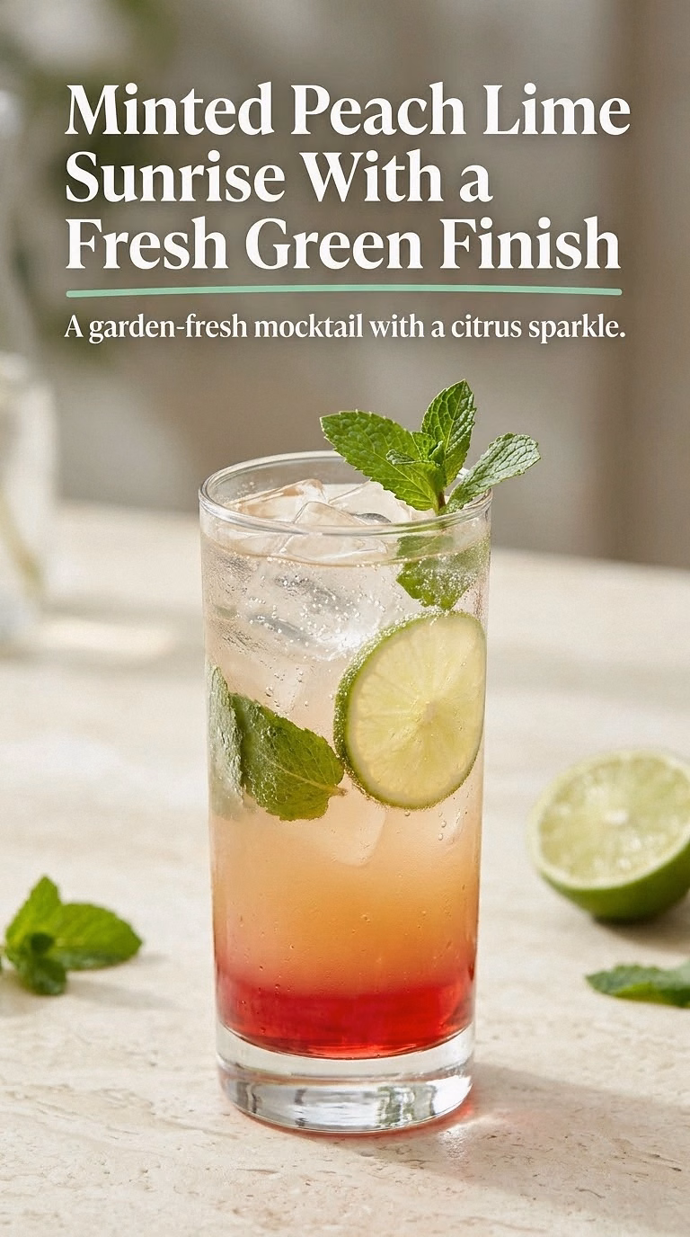Minted Peach Lime Sunrise With a Fresh Green Finish