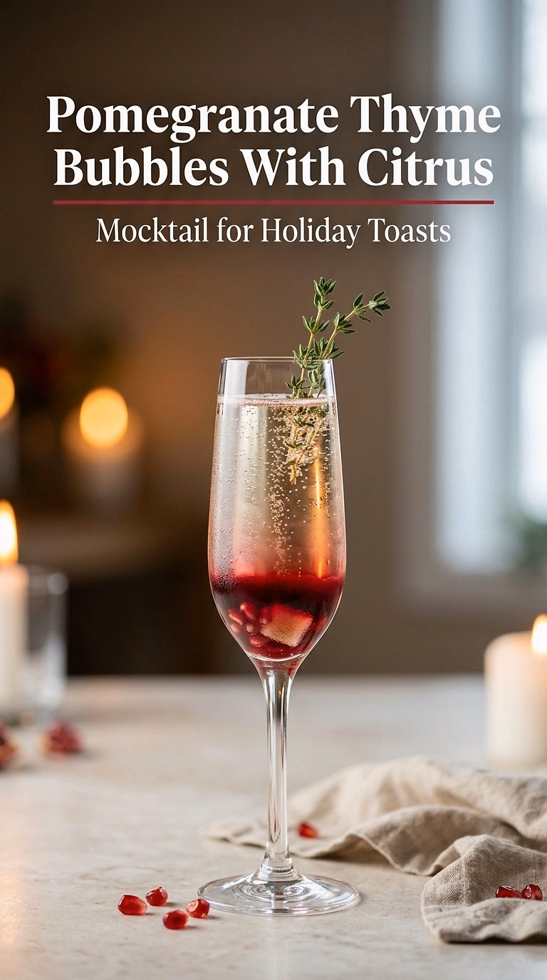 Pomegranate Thyme Bubbles With Citrus