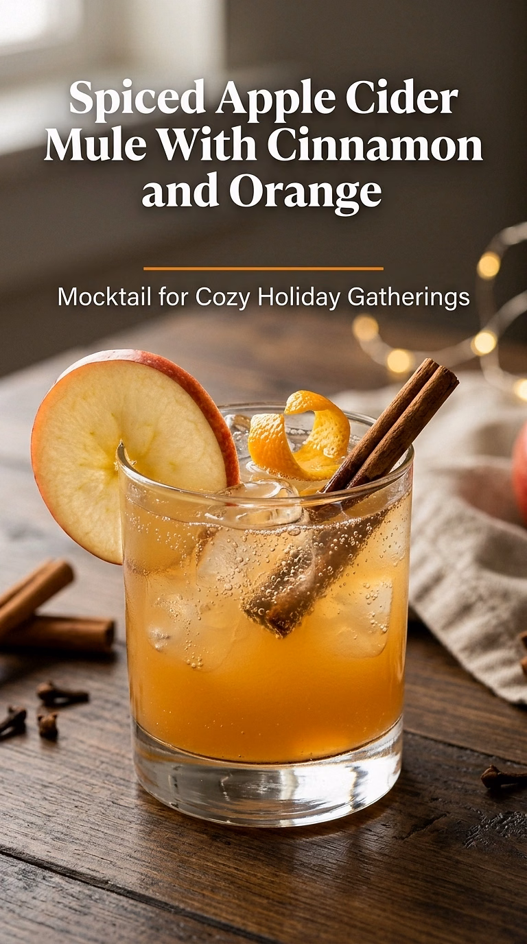 Spiced Apple Cider Mule With Cinnamon and Orange