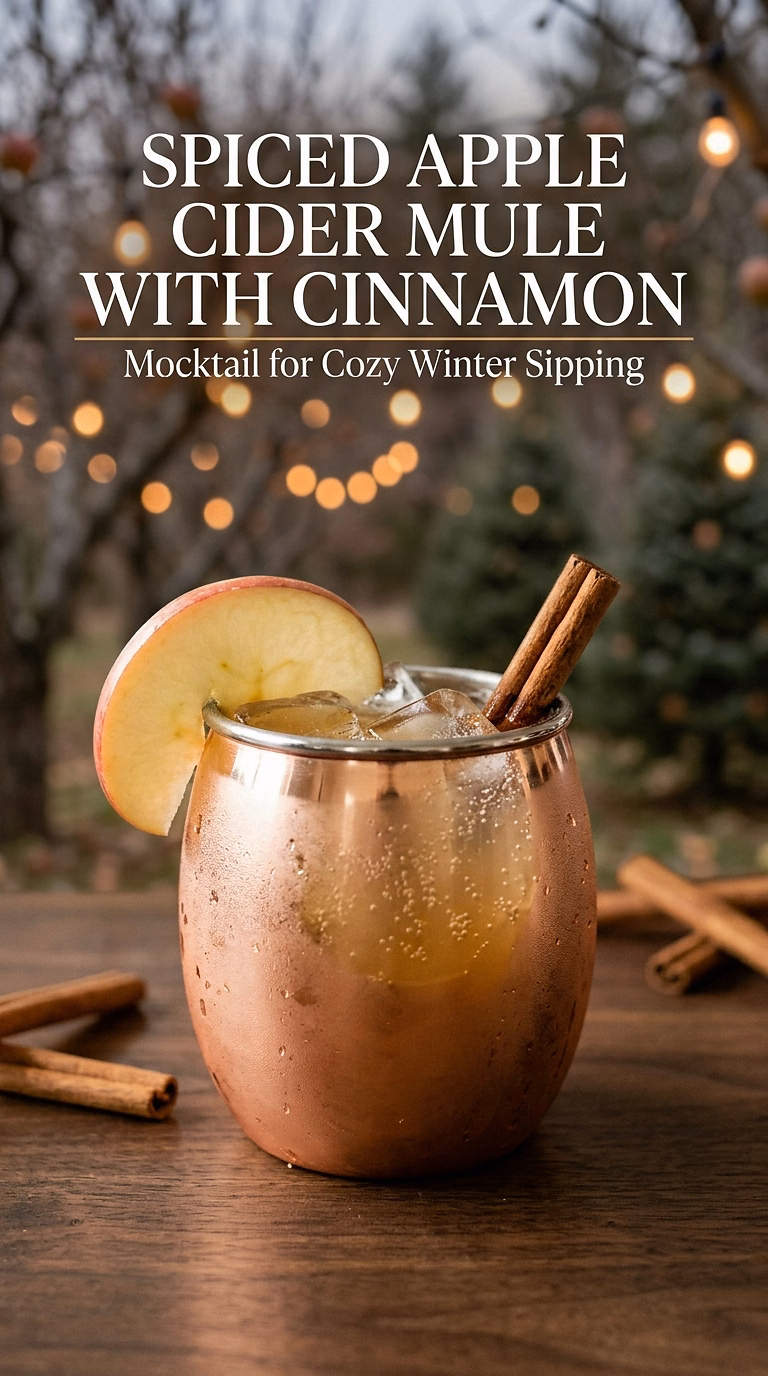 Spiced Apple Cider Mule With Cinnamon