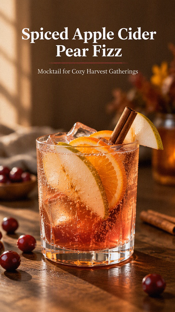 Spiced Apple Cider Pear Fizz