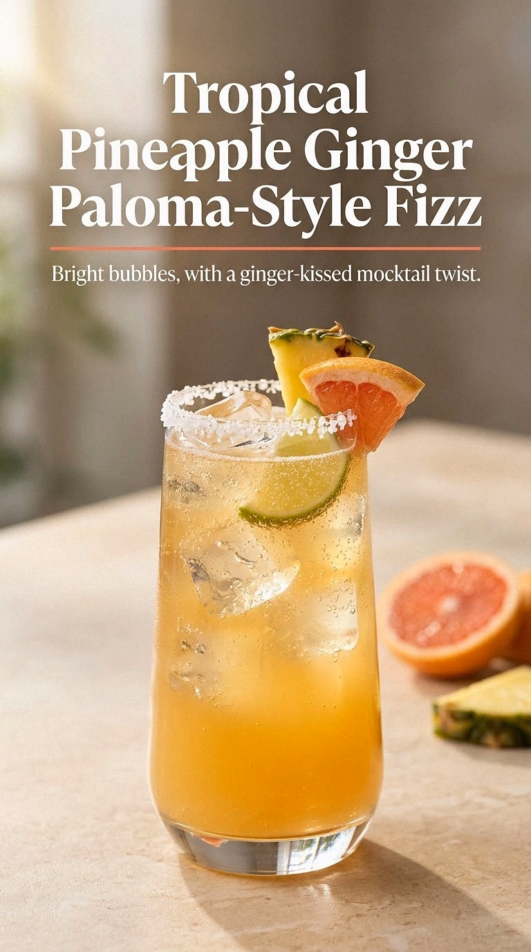 Tropical Pineapple Ginger Paloma-Style Fizz