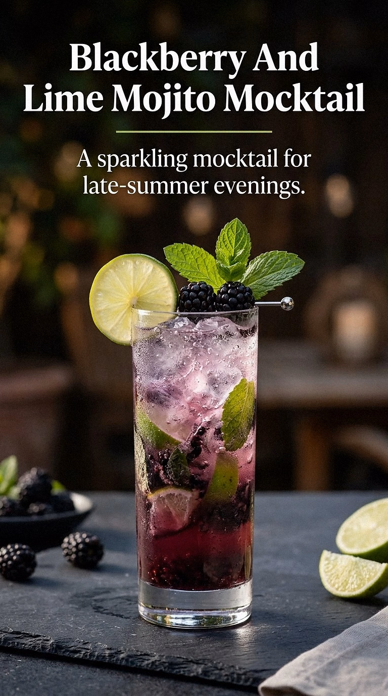 Blackberry And Lime Mojito Mocktail