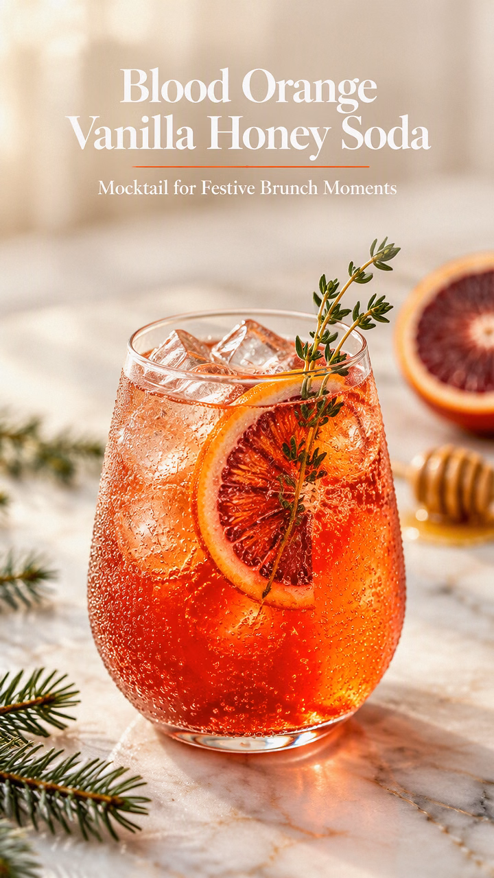 Blood Orange Vanilla Honey Soda