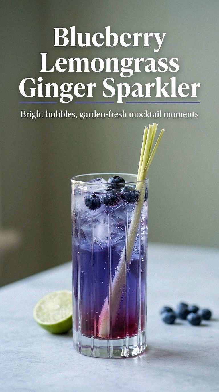 Blueberry Lemongrass Ginger Sparkler