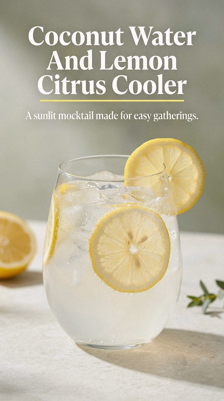 Coconut Water And Lemon Citrus Cooler