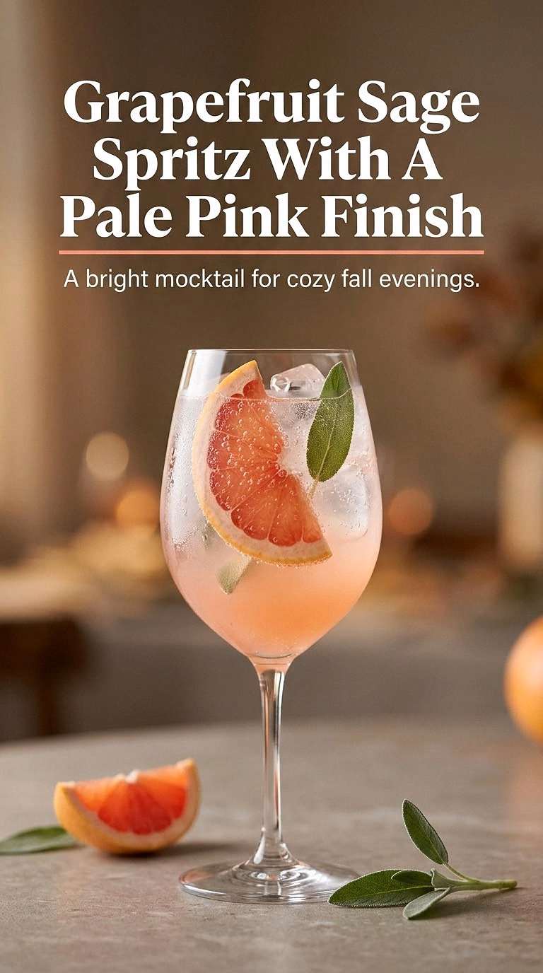 Grapefruit Sage Spritz With A Pale Pink Finish