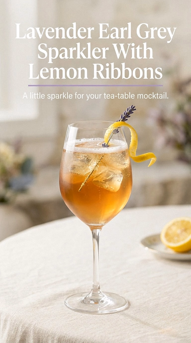 Lavender Earl Grey Sparkler With Lemon Ribbons