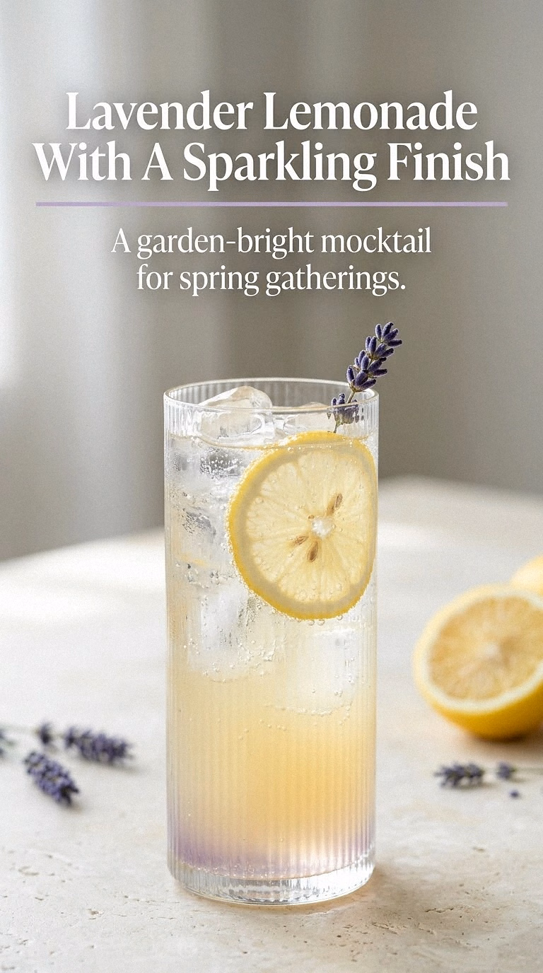 Lavender Lemonade With A Sparkling Finish
