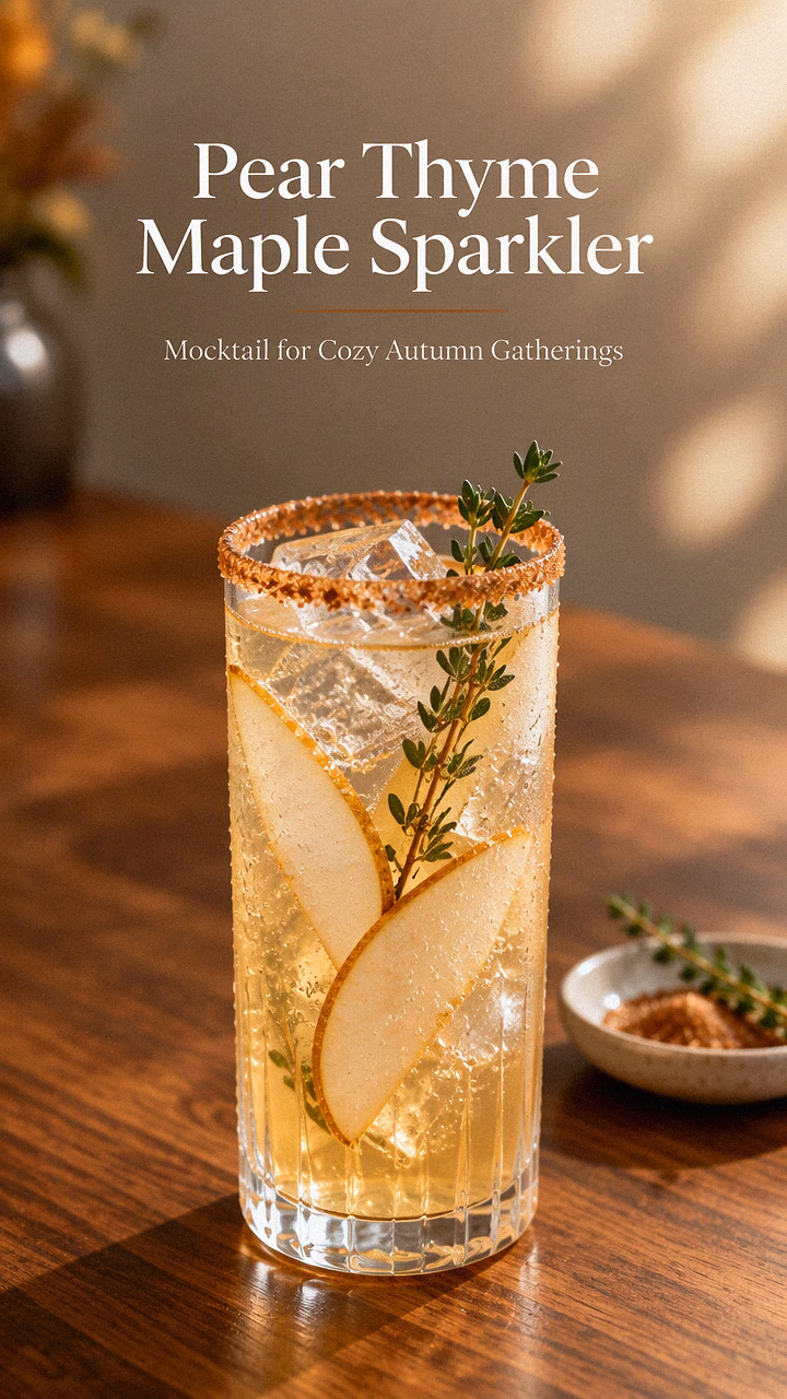 Pear Thyme Maple Sparkler