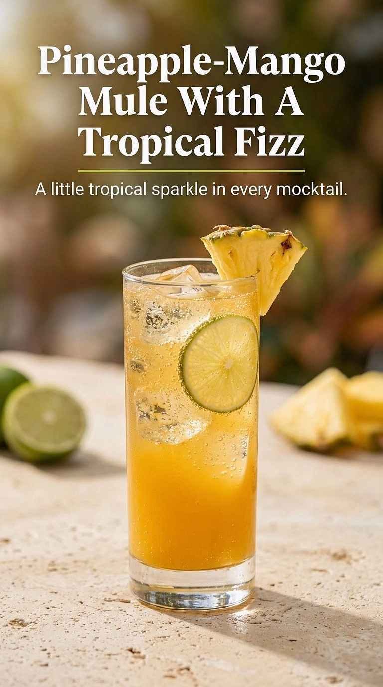 Pineapple-Mango Mule With A Tropical Fizz